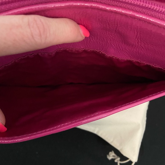 Coach 62820 B Patent Leather East/West Universal Sleeve Silver Magenta - Picture 8 of 10